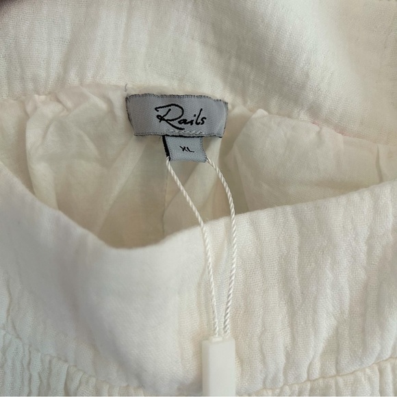 (SOLD) RAILS Valentina Tiered Dress Gauzy Cotton White Size XL - Picture 7 of 15